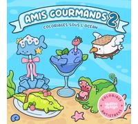Amis gourmands volume 2: Un livre à colorier réconfortant pour adultes et adolescents, mettant en vedette d'adorables animaux en forme de nourriture