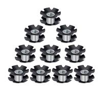 AMISENK 10 auriculares de tubo de dirección para ciclismo, tuerca de estrella, núcleos de montaje de horquilla delantera, auriculares de tubo de dirección, pernos de fijación con brida, tornillos de