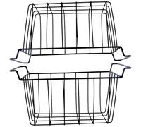 AMISENK 2 contenedores de almacenamiento de malla de metal para congelador, cestas de alambre inoxidables para organización de alimentos congelados en cofre de hielo, cesta de compartimento para