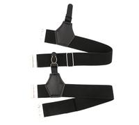 AMISENK 2 ligas elásticas ajustables para hombre, con clips de metal reforzados, tirantes para calcetines, accesorios para calcetines de hombre, Calcetines individuales negros, Talla única