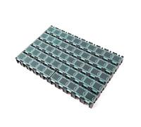 AMISENK 50 cajas apilables para componentes, cubiertas transparentes, resistencias, pequeñas herramientas, organizadores, resistencias ABS, caja organizadora