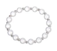 AMISENK Accesorios de muñeca con cuentas elásticas y elegantes con textura de resina brillante para mujer, eventos formales, trajes casuales, pulsera de cuentas brillantes