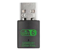 AMISENK Adaptador USB WiFi 6 AX900 de dos bandas para computadora de escritorio y portátil 600 Mbps 5 GHz 286 Mbps 2.4 GHz conexión WiFi adaptador estándar