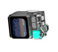 AMISENK Altavoces de aleación de zinc a prueba de golpes compatibles con Bluetooth, pantallas de visualización integradas, efectos de iluminación sensibles a la música, 20 horas de reproducción