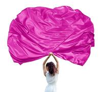 AMISENK Banderas de alabanza y adoración de baile de alabanza de 55.1 pulgadas con barra semicírculo para banderas de práctica al aire libre con barra escalable, Pieza de rojo, S