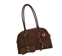 AMISENK Bolsa de axila de gran capacidad para mujer, bolsa de bolos, elegante, retro, hombro, piel sintética, axilas, axilas, axilas, hombro de gran capacidad, café, One Size