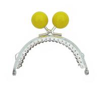 AMISENK Bolsa de costura con asa para manualidades, marco de metal, costura y manualidades, Amarillo, One Size