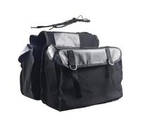 AMISENK Bolsa trasera de lona duradera para bicicleta, bolsa trasera extraíble para bicicleta de montaña para necesidades de ciclismo y desplazamientos, alforjas dobles para maletero