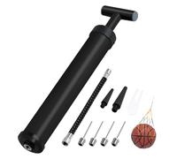 AMISENK Bombas de aire portátiles, inflador de pelota deportiva con mangueras, boquilla de mano para baloncesto, fútbol, voleibol, deportes, bombas de pelota con aguja