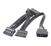 AMISENK Cable de alimentación para servidores de PC, 15 pines, 1 macho a 3/4/5/6 hembra grande de 4 pines, adaptador de unidad de cable de extensión