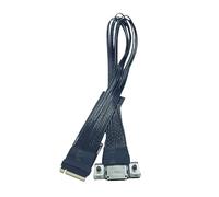 AMISENK Cable de extensión 4i para adaptador Mkey NVME a SFF8611 PCIe4.0 Gen4, chapado en plata, cable de conexión de host
