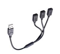 AMISENK Cable divisor USB 2.0 macho a 3 hembras tipo C, convertidor múltiple USB C, adaptador dividido multipuerto, convertidor de doble puerto