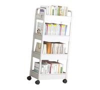 AMISENK Carrito rodante de 4 niveles para aperitivos y bebidas, carrito de almacenamiento extraíble con estante de almacenamiento para oficina y escuela, ahorra espacio