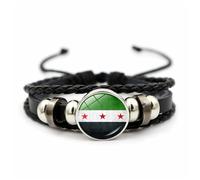AMISENK Diseños de banderas sirias tejidas a mano que simbolizan los orgullos nacionales, cómodos y resistentes para todas las edades, uso casual, joyería siria juvenil, talla única, como se describe