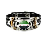 AMISENK Diseños de banderas sirias tejidas a mano que simbolizan los orgullos nacionales, cómodos y resistentes para todas las edades, uso casual, joyería siria juvenil, talla única, como se describe