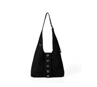 AMISENK Elegante bolso de mano para las axilas con textura de ante suave, espacio de almacenamiento, estampado animal, bolso de hombro con asa superior para mujer, Black, One Size