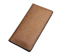 AMISENK Elegante cartera de poliuretano, elegante, versátil, larga, práctica bolsa para hombres, mantén tus tarjetas y dinero en efectivo seguros y organizados, múltiples ranuras para tarjetas