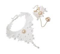 AMISENK Elegante collar gótico de encaje con colgante de gota de sangre para mujer, gargantilla de cadena de cuello de Halloween, gargantilla retro punk, accesorios punk, talla única, como se describe