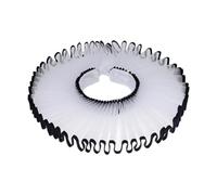 AMISENK Elegante collar isabelino de payaso renacentista, cosplay, vampiros, para bailes de máscaras, vintage, moderno, unisex, retros, Bolsa blanca negra bord, Talla única