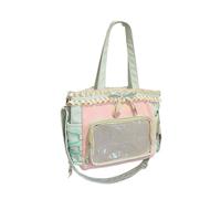 AMISENK Elegante mochila de encaje en capas espaciosa con bolsillos organizadores interiores mochila ergonómica para mujeres y niñas, mochila esencial de viaje de color de contraste a la moda, Bolsa