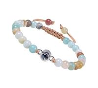 AMISENK Elegante proyección de cristales que muestra I Loves You en 100 idiomas, gran regalo para amantes y parejas, uso diario, pareja elegante, talla única, como se describe