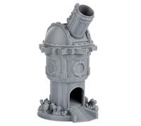 AMISENK Escultura de resina futurista torre de cubo esférica: juguete STEM para decoración de oficina e ideas imaginativas. estantería futurista modelo de cañón