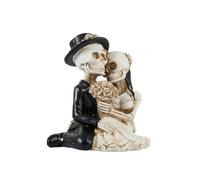 AMISENK Figura de esqueleto para pareja, decoración gótica de Halloween, estatua de resina para el hogar, escritorio, patio, fiesta y Día de los Muertos, Día de los Muertos, decoración de osario