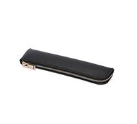 AMISENK Funda portátil de piel sintética para bolígrafo, bolsillo para bolígrafo, con cremallera, para adolescentes, adultos, artistas, Black