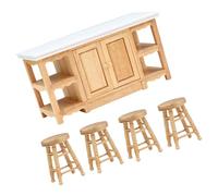 AMISENK Gabinete de madera en miniatura a escala 1:12 para dormitorio, cocina, muebles realistas, accesorios de fotografía, pequeño gabinete de sala de estar para decoración de casas de muñecas