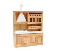 AMISENK Gabinete de madera en miniatura a escala 1:12 para dormitorio, cocina, muebles realistas, accesorios de fotografía, pequeño gabinete de sala de estar para decoración de casas de muñecas
