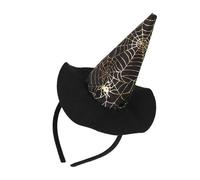 AMISENK Gorras de bruja para adultos, tela de araña de malla, sombrero de mago, diadema para todas las edades, disfraz de cosplay, fiesta de Halloween, accesorios para la cabeza, cosplay