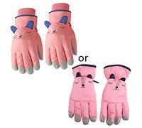 AMISENK Guantes impermeables para niños y niñas, guantes de esquí, guantes de nieve con aislamiento térmico, forro polar para deportes al aire libre, guantes negros desechables