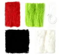 AMISENK Indicadores de pesca con mosca, suministros de aparejos de pesca de invierno, accesorios flotadores portátiles, indicadores de lana con herramienta de tubo flotante