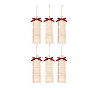 AMISENK Juego de 6 soportes de fotos de madera para colgar marcos de fotos como decoración de narración de historias de Navidad para el hogar y amigos festivos, marcos de fotos de madera