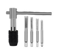 AMISENK Juego de herramientas de roscado de llave de grifo con mango en T con agarre antideslizante, adecuado para proyectos de mejora del hogar, juego de llaves de mano