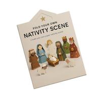 AMISENK Juego de manualidades de papel de belén de Navidad, fácil montaje para niños, adultos, decoración de casas de vacaciones y narración de historias, manualidades de papel de Navidad