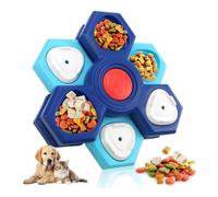 AMISENK Juguete giratorio para mascotas para comer lentamente, juguete de rompecabezas que promueve la alimentación segura, alimentación lenta, entrenamiento de velocidad de alimentación lenta para