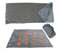 AMISENK Manta impermeable de 5 V con USB, 180 x 140 cm, 3 enfoques de calor, apagado automático, transportable, para mochileros, manta eléctrica para tareas al aire libre, sobrecalentamiento de