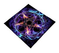 AMISENK Mantel de tarots para mesa de adivinación, altares, tapete de juego de mesa, forma cuadrada, mantel de brujería, altares, mantel de 3 tamaños