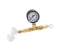 AMISENK Medidor de presión de barriles de cerveza, monitor de fermentación con pantalla de escala transparente, accesorios de elaboración de cerveza casera, herramienta de fermentación