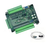 AMISENK Módulo controlador PLC FX3U 24MT con cable 14 entradas 10 transistores pulsos escaleras de salida diagramas programación para maquinaria transistores salida PLC para motor paso a paso