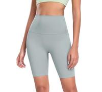AMISENK Pantalones cortos deportivos para mujer, transpirables, de secado rápido, cintura alta, con bolsillo, para fitness, entrenamiento, ciclismo, correr, gimnasio para mujer