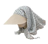 AMISENK Pañuelo de flores de anacardo, sombrero de primavera para mujer, cómodo sombrero de paja para varias ocasiones y atuendo, cómodo pañuelo para la cabeza, Pequeño verde floral, Talla única