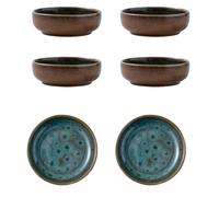 AMISENK Paquete de 6 elegantes platos pequeños, aptos para alimentos, a prueba de calor, acabado brillante, para servir diariamente, aptos para microondas