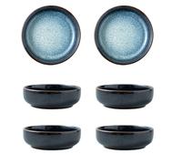 AMISENK Paquete de 6 elegantes platos pequeños, aptos para alimentos, a prueba de calor, acabado brillante, para servir diariamente, aptos para microondas