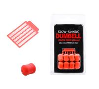 AMISENK Paquete de 8 cebos de pesca de goma perfumada que se hunden lentamente para mejorar la durabilidad en aguas dulces y pesca silenciosa