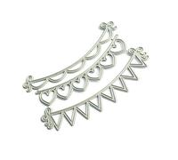 AMISENK Plantillas troqueladas de metal con forma de corazón y triángulos, moldes de corte para tarjetas de fotos, álbumes de recortes, decoración de triángulos, pancartas, plantillas para decoración