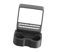 AMISENK Protector de ventilación de asiento trasero y portavasos de silicona con rotación de 150° que evita obstrucciones y taza giratoria