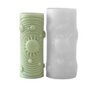 AMISENK Silicona de fácil limpieza con diseños de estrellas, forma cilíndrica, ideal para principiantes, equipo de fabricación con patrón decorativo