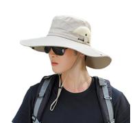 AMISENK Sombrero de protección para pesca al aire libre, playa, senderismo, pesca, sombreros de sol, transpirable, boonie unisex